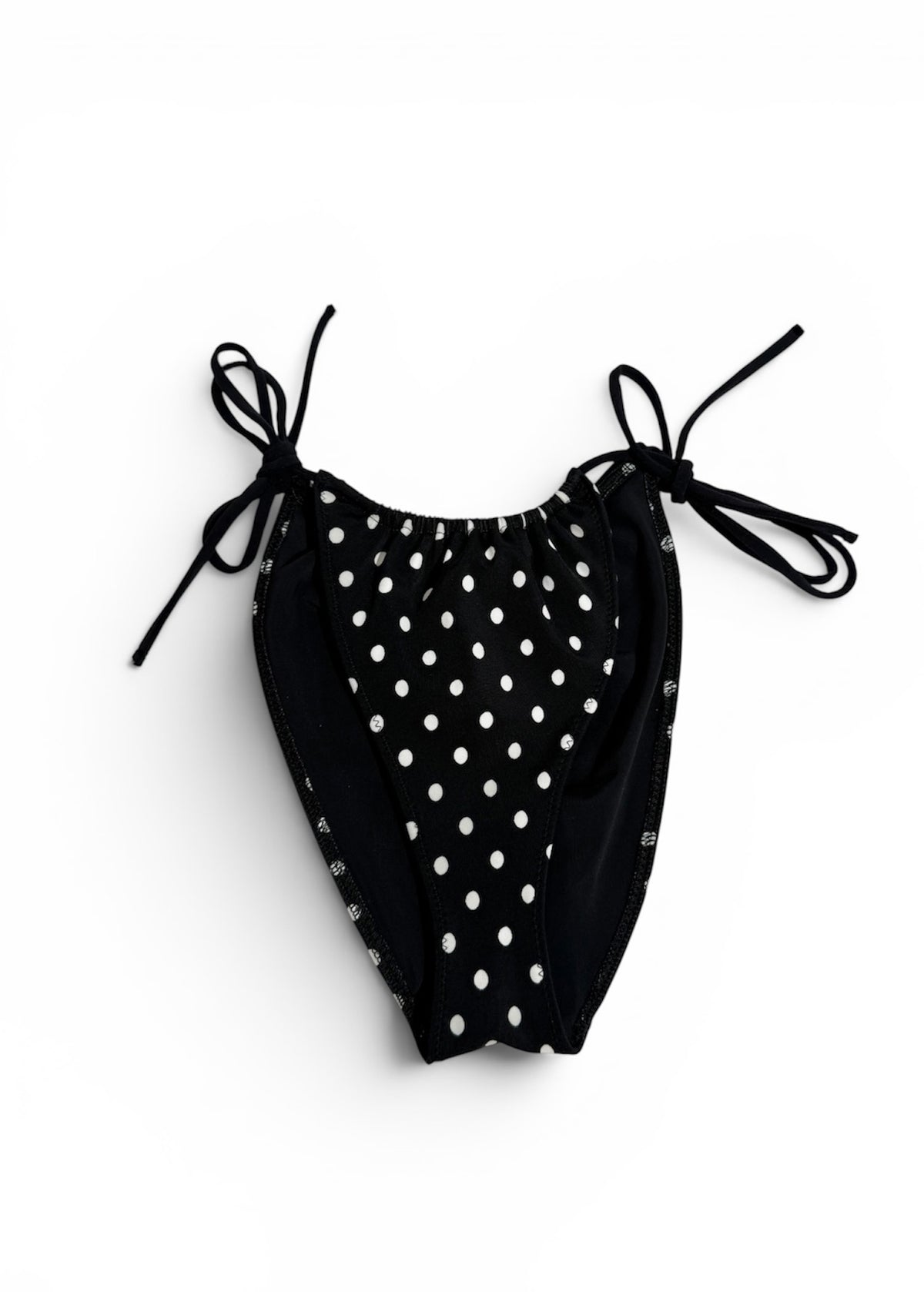 Coastal Bottoms- Black & White Polka Dot