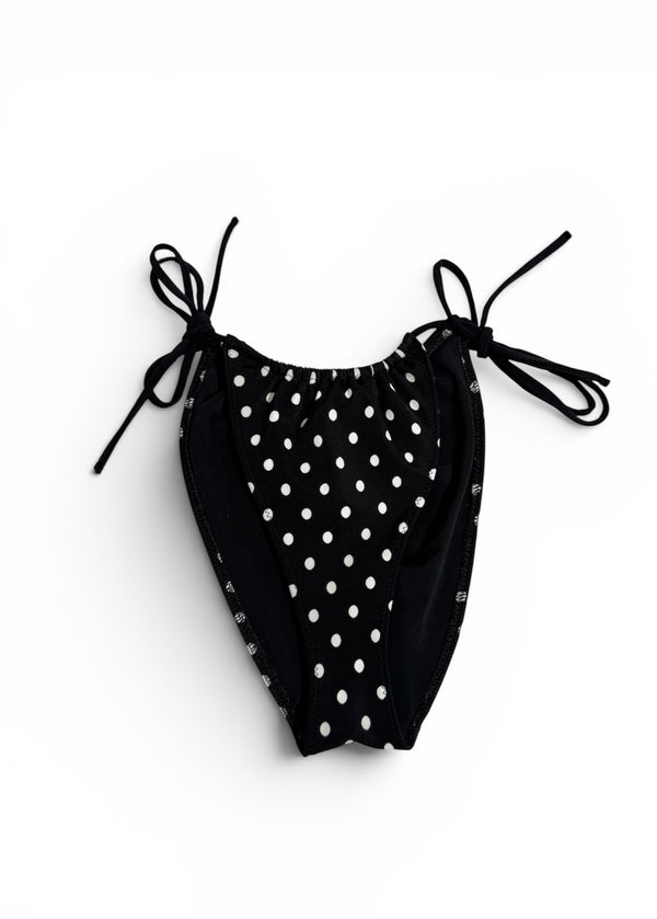 Coastal Bottoms- Black & White Polka Dot