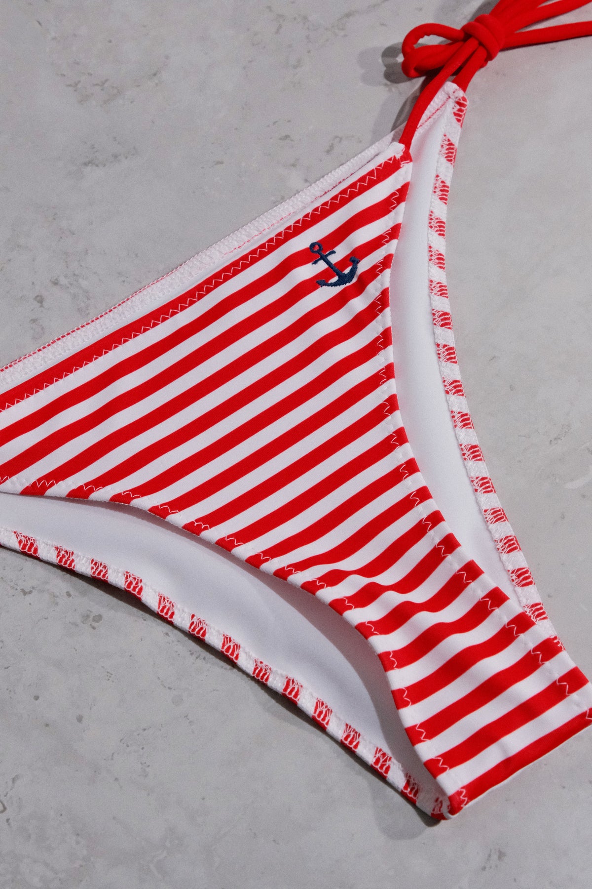 Riviera Bottoms- Red and White Stripe (Embroidered)