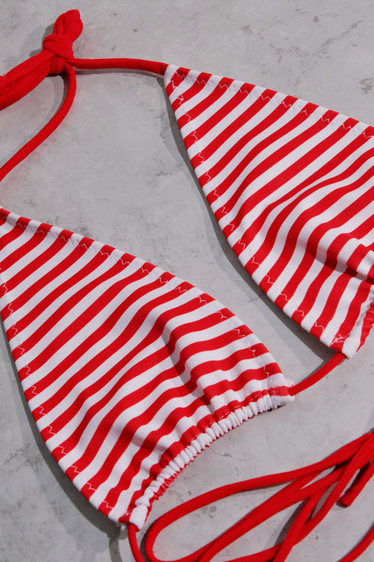 Bia Triangle Top- Red and White Stripe