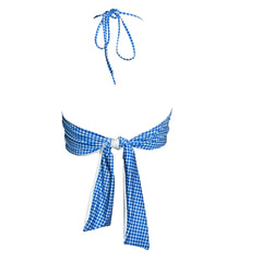 Marina Tankini Top- Blue Gingham