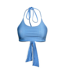 Marina Tankini Top- Blue Gingham