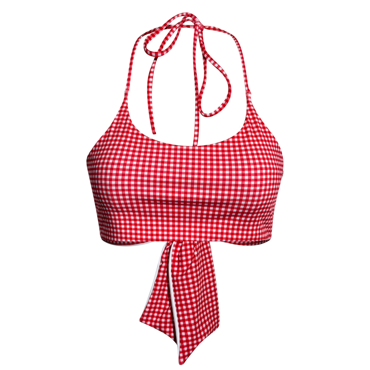 Marina Tankini Top- Red Gingham