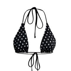 Bia Triangle Top- Black & White Polka Dot