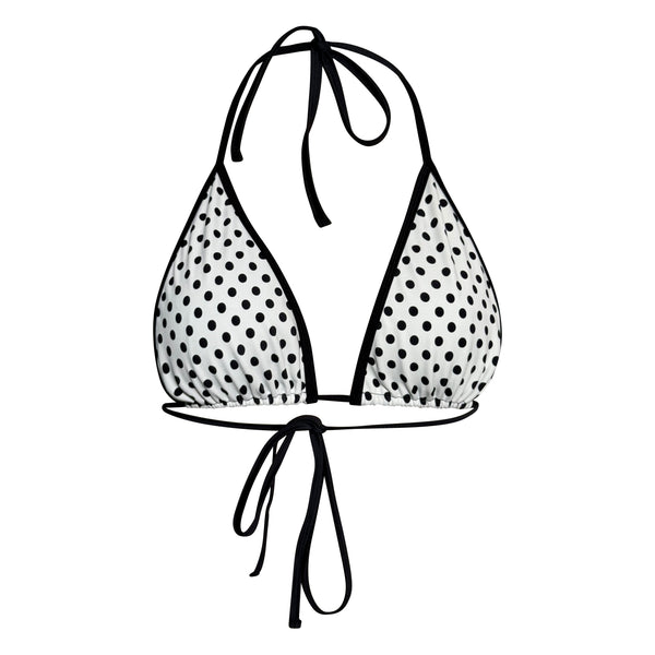 Cove Top- White & Black Polka Dot