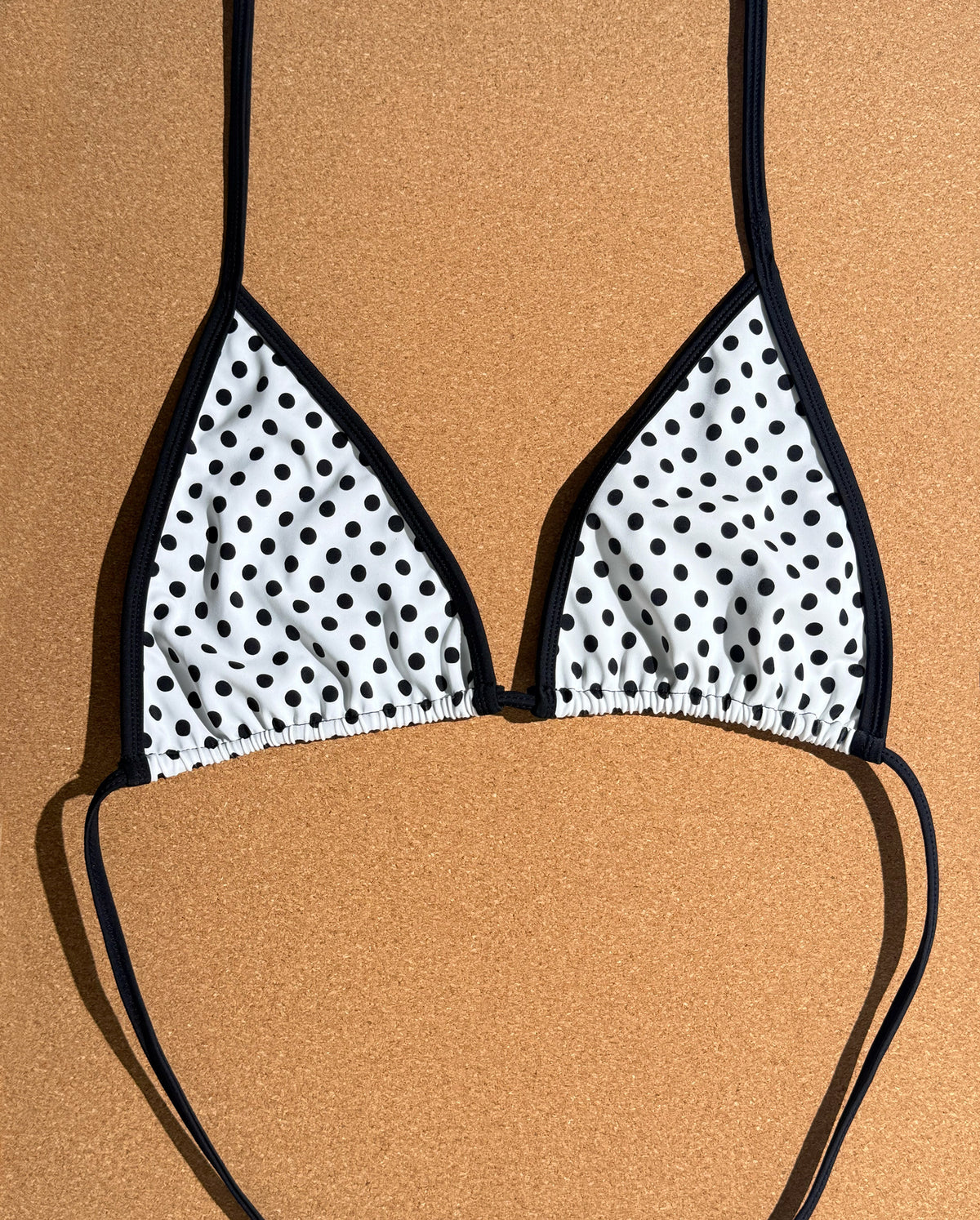 Cove Top- White & Black Polka Dot
