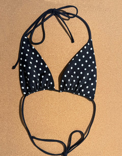 Bia Triangle Top- Black & White Polka Dot