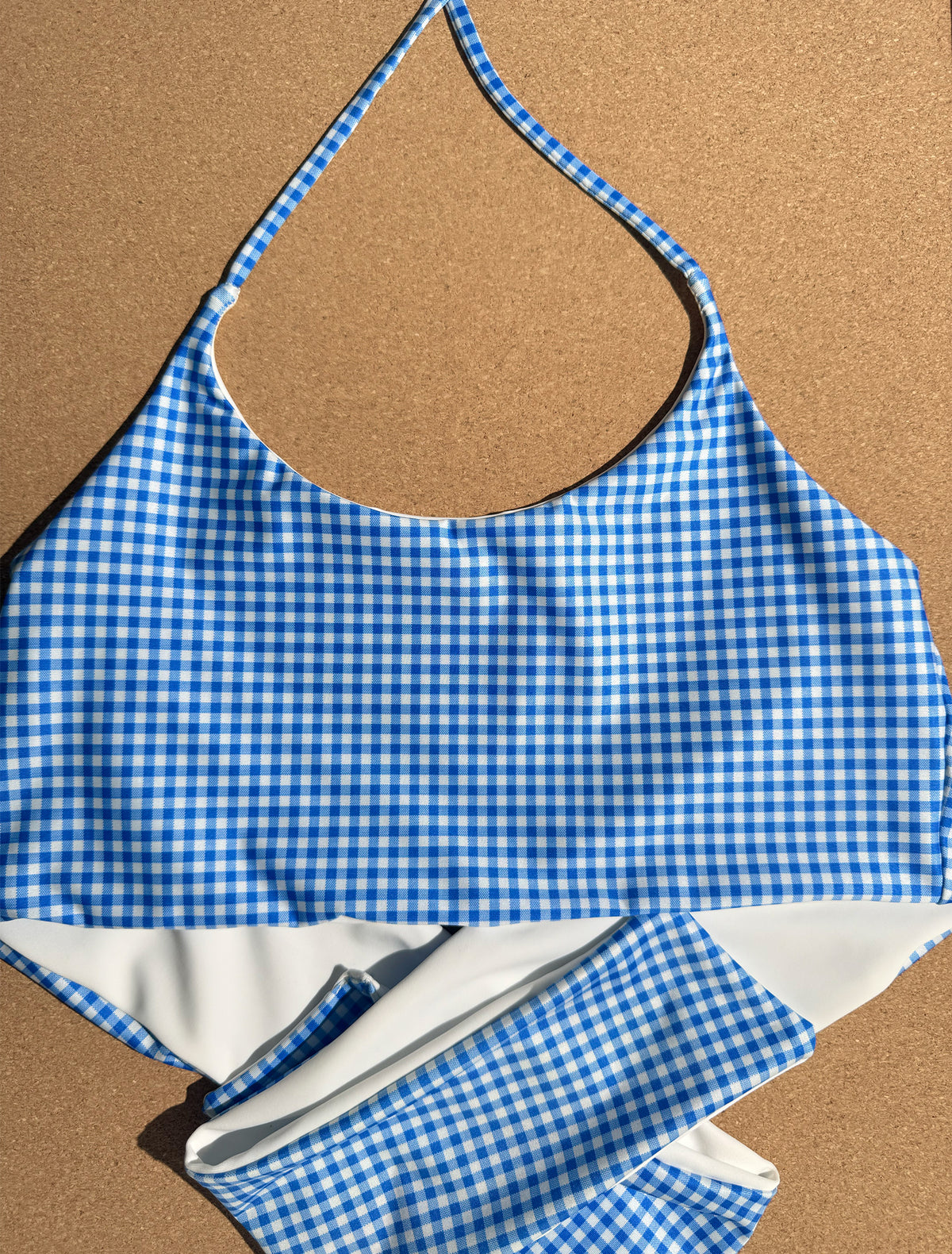 Marina Tankini Top- Blue Gingham