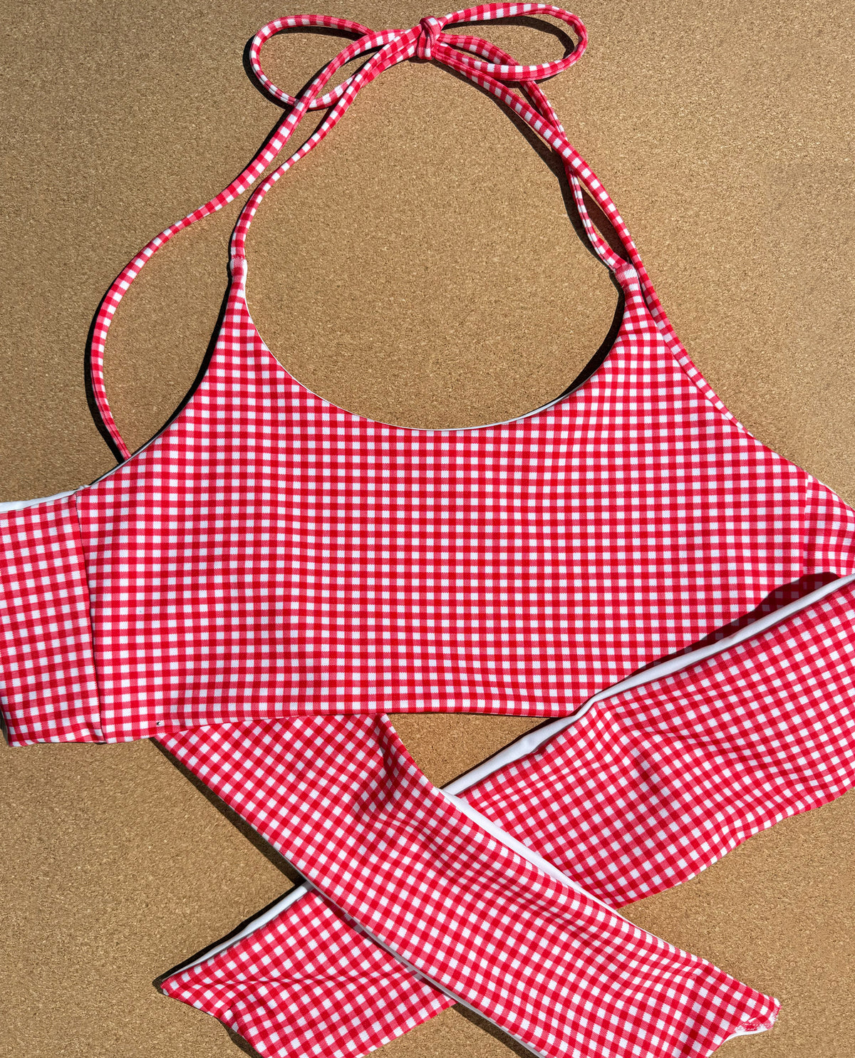 Marina Tankini Top- Red Gingham
